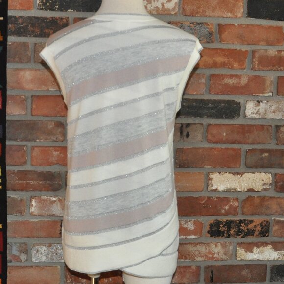 Ted Baker London Julonia Pastel & Silver Stripe Sleeveless Sweater Vest 2 - Picture 3 of 11